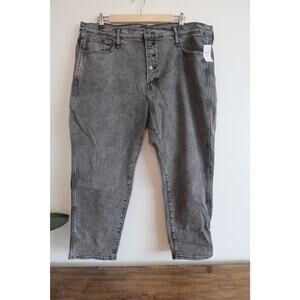 Set of 2 GAP High Rise Vintage Slim Acid Wash Button Fly Jeans Gray/Black 20/35